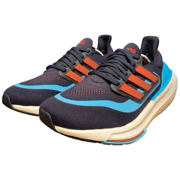 ADIDAS UltraBoost Light Men\'s 8 Running Shoes Blue Red Sneakers Worn Once